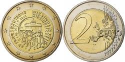 World Coins - Germany, 2 Euro, 25 Years of German Unity, 2015, Stuttgart, Bi-Metallic