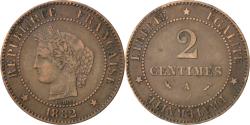 World Coins - Coin, France, Cérès, 2 Centimes, 1882, Paris, , Bronze, KM:827.1