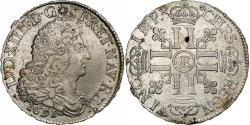 World Coins - France, Louis XIV, 1/2 Écu aux huit L, 1691, Tours, Silver,