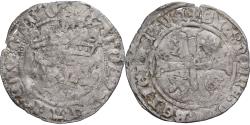 World Coins - France, Charles VII, Blanc aux lis accotés, Poitiers ?, , Billon