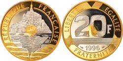 World Coins - Coin, France, Mont Saint Michel, 20 Francs, 1996, Paris, , Tri-Metallic