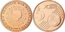 World Coins - Netherlands, Beatrix, 5 Euro Cent, 2007, Utrecht, BU, , Copper Plated