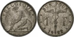 World Coins - Belgium, Albert I, Franc, 1922, Nickel, , KM:89