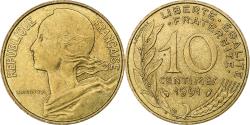 World Coins - France, 10 Centimes, Marianne, 1991, Pessac, Aluminum-Bronze,