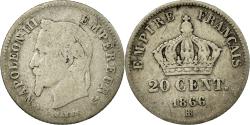 World Coins - Coin, France, Napoleon III, Napoléon III, 20 Centimes, 1866, Strasbourg