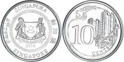 World Coins - Coin, Singapore, 10 Cents, 2014