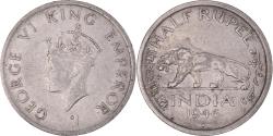 World Coins - Coin, India, 1/2 Rupee, 1946