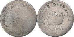 World Coins - Kingdom of Italy, Napoleon I, 10 Soldi, 1814, Milan, Silver,
