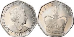 World Coins - Coin, Isle of Man, Couronne de saint Édouard, 50 Pence, 2018,