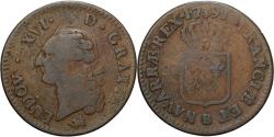 World Coins - France, Louis XVI, Sol, 1791, Rouen, 2nd semestre, Copper,
