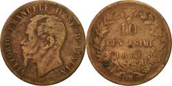 World Coins - Coin, Italy, Vittorio Emanuele II, 10 Centesimi, 1866, Strasbourg,