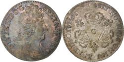 World Coins - France, Louis XIV, 1/10 Écu aux 3 couronnes, 1713, Poitiers, Silver,