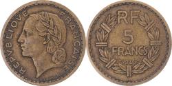 World Coins - Coin, France, Lavrillier, 5 Francs, 1945, Paris, , Aluminum-Bronze