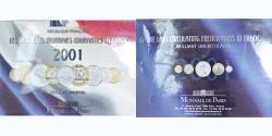 World Coins - Coin, France, Coffret 1 c. à 20 frs., 2001, Monnaie de Paris, BU,