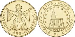 World Coins - France, Token, Ecu de Strasbourg, Europe, 1993, Copper-Nickel-Aluminum,