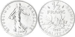 World Coins - France, Semeuse, 1/2 Franc, 1990, Paris, , Nickel, KM:931.1
