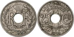 World Coins - France, 25 Centimes, Lindauer, 1914, Paris, Souligné, Nickel,