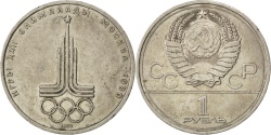 World Coins - RUSSIA, Rouble, 1977, KM #144, , Copper-Nickel-Zinc, 31, 12.25