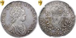 World Coins - France, Louis XV, 1/4 Ecu aux 3 couronnes, 1715, Paris, Pedigree, PCGS,