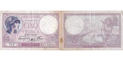 World Coins - France, 5 Francs, 1940, V.66396, VF(20-25), Fayette:F.04.15, KM:83
