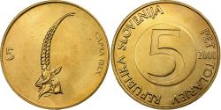 World Coins - Slovenia, 5 Tolarjev, 2000, Nickel-brass, , KM:6
