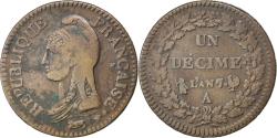 World Coins - Coin, France, Dupré, Decime, 1799, Paris, , Bronze, KM:644.1
