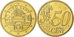World Coins - Austria, 50 Euro Cent, Secession Building, 2002, Vienna, Brass, , KM:3087