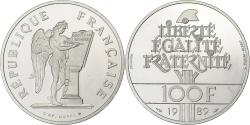 World Coins - France, 100 Francs, Droits de l'Homme, 1989, MDP, Proof, Piéfort, Silver