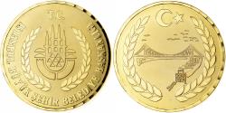 World Coins - Turkey, Medal, Istanbul Büyük Sehir Belediye Baskanligi, Gilt Bronze,