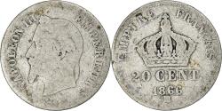 World Coins - Coin, France, Napoleon III, Napoléon III, 20 Centimes, 1866, Strasbourg