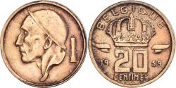 World Coins - Coin, Belgium, 20 Centimes, 1959