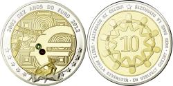 World Coins - Portugal, Medal, 10 ans de l'Euro, Politics, Society, War, 2012,