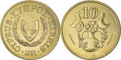 World Coins - Coin, Cyprus, 10 Cents, 1991, , Nickel-brass, KM:56.3