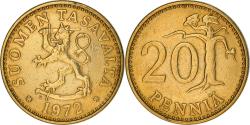 World Coins - Coin, Finland, 20 Pennia, 1972, , Aluminum-Bronze, KM:47