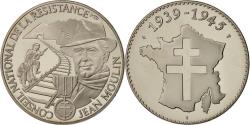 World Coins - France, Medal, Conseil de la Résistance, Jean Moulin, French Fifth Republic