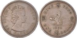 World Coins - Coin, Hong Kong, Elizabeth II, Dollar, 1960, Heaton, , Copper-nickel
