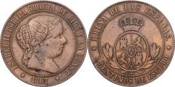 World Coins - Spain, Isabel II, 5 Centimos, 1867, Copper, , KM:635.5