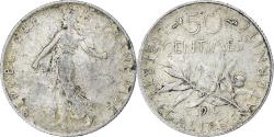 World Coins - France, 50 Centimes, Semeuse, 1916, Paris, Silver, , Gadoury:420