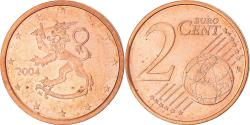 World Coins - Finland, 2 Euro Cent, 2004, , Copper Plated Steel