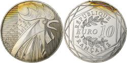 World Coins - France, 10 Euro, Rooster, 2014, MDP, Silver,
