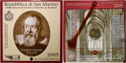 World Coins - San Marino, 2 Euro, Galileo Galilei, Coin card.FDC, 2005, Rome, Bi-Metallic