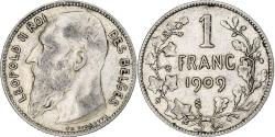 World Coins - Coin, Belgium, Franc, 1909, legende en francais, , Silver, KM:56.1