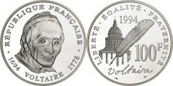 World Coins - France, 100 Francs, Voltaire, 1994, Paris, Silver, , KM:1182