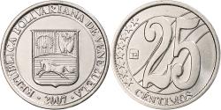World Coins - Coin, Venezuela, 25 Centimos, 2007, Maracay, , Nickel plated steel