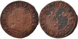 World Coins - Coin, France, Louis XIII, Double tournois, buste juvénile au col fraisé