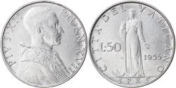 World Coins - Coin, VATICAN CITY, Pius XII, 50 Lire, 1955, , Stainless Steel, KM:54.1