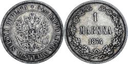 World Coins - Coin, Finland, Alexander II, Markka, 1874, Helsinki, , Silver, KM:3.2