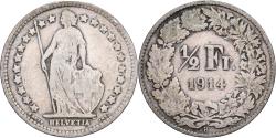 World Coins - Switzerland, 1/2 Franc, 1914, Bern, Silver, , KM:23