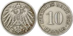World Coins - German Empire, Wilhelm II, 10 Pfennig, 1905, Berlin, Copper-nickel,