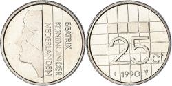 World Coins - Coin, Netherlands, 25 Cents, 1990